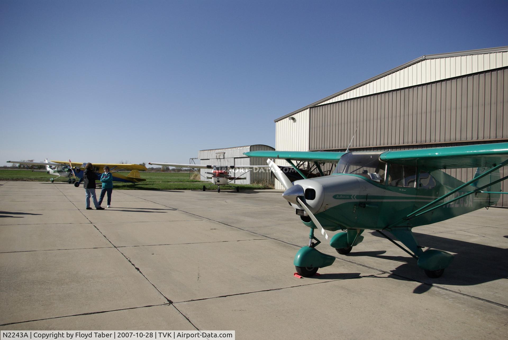 N2243A, 1952 Piper PA-22-135 Tri-Pacer C/N 22-646, At the Centerville fly in, very nice original Tri Pacer