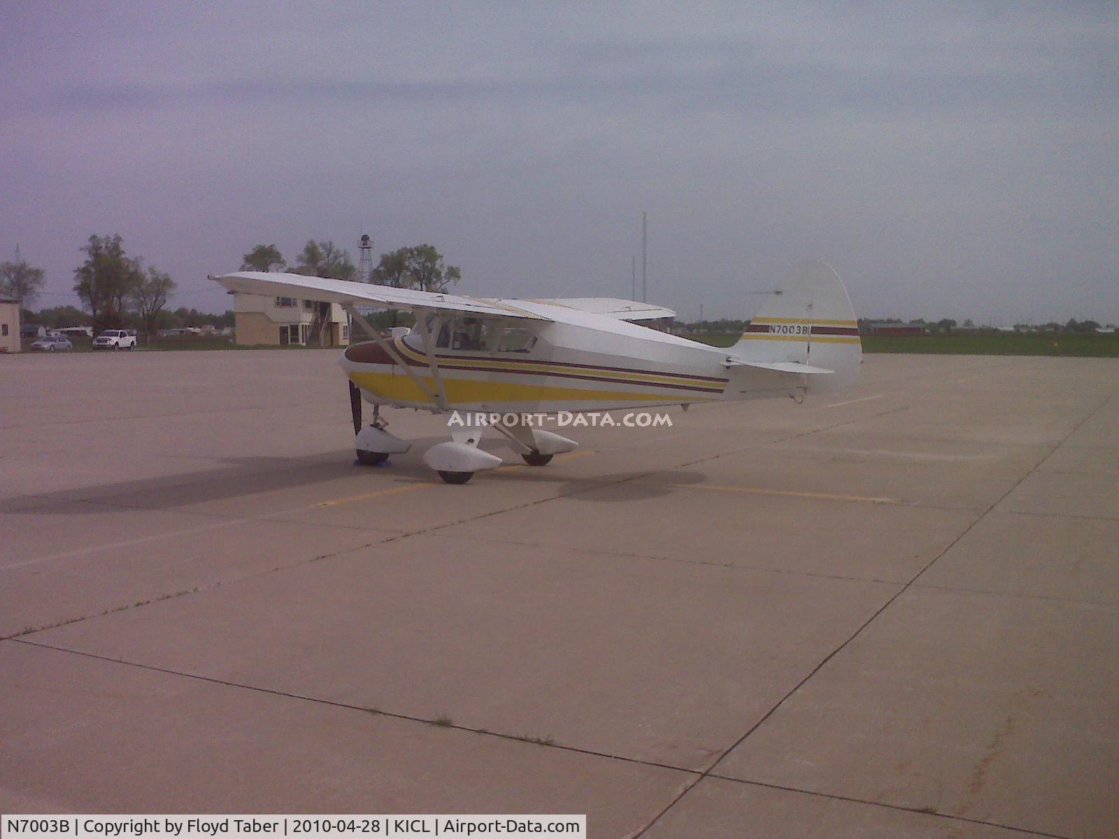 N7003B, 1956 Piper PA-22-150 C/N 22-4253, In as a DAR for an experimental aircraft KICL