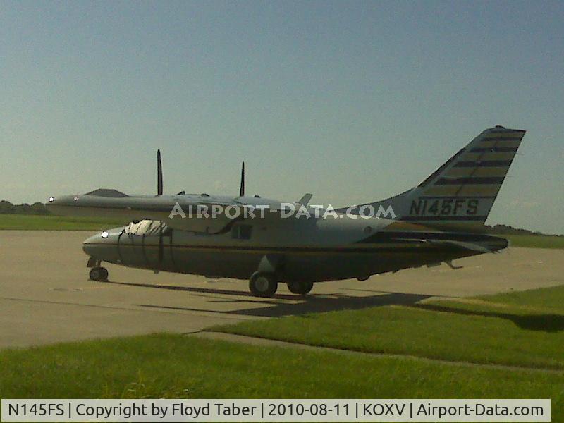 N145FS, Mitsubishi MU-2B-40 Solitaire C/N 437SA, In for the Nationals at Knoxville