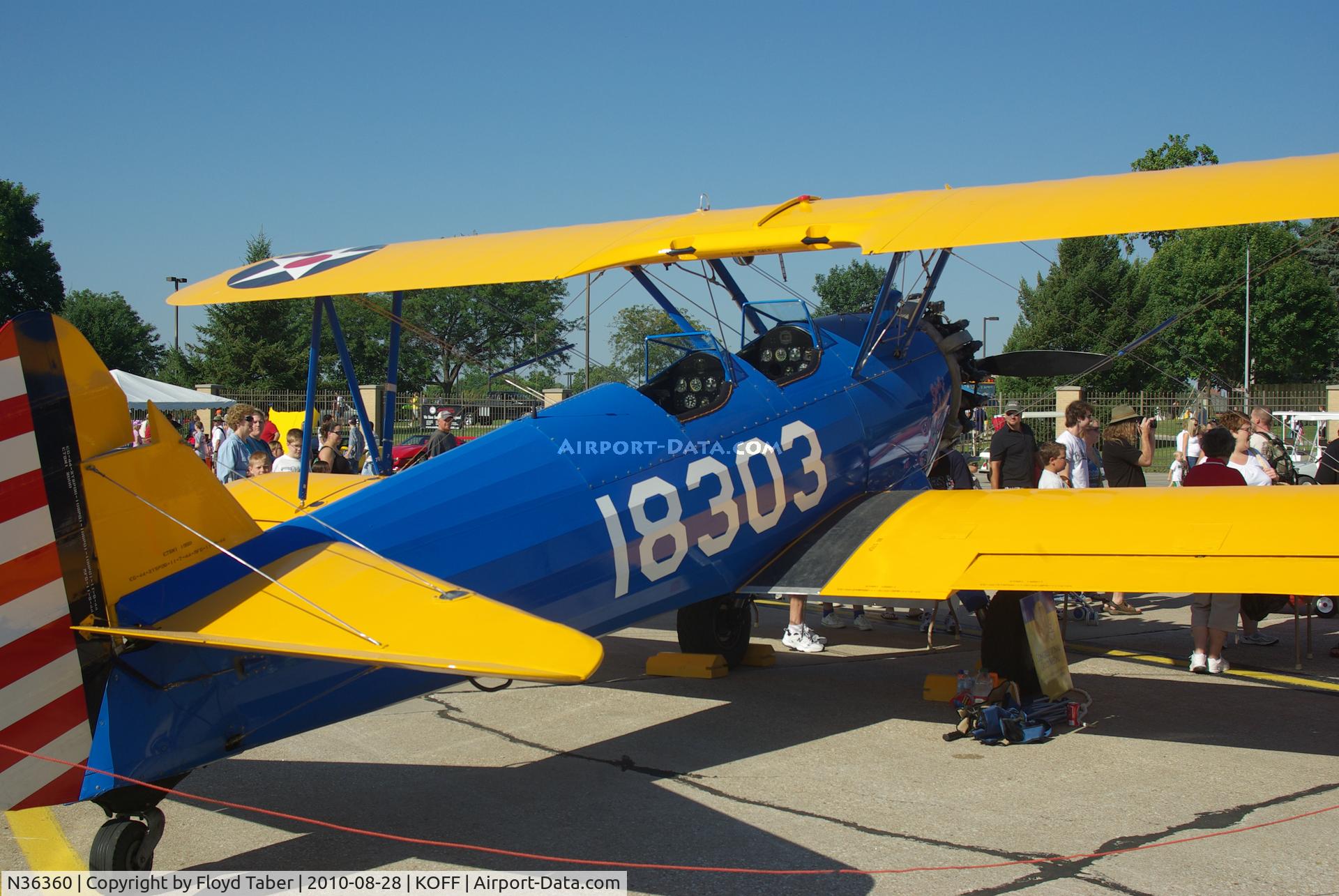 N36360, 1942 Boeing PT-13D Kaydet (E75) C/N 75-5887, at the airshow
