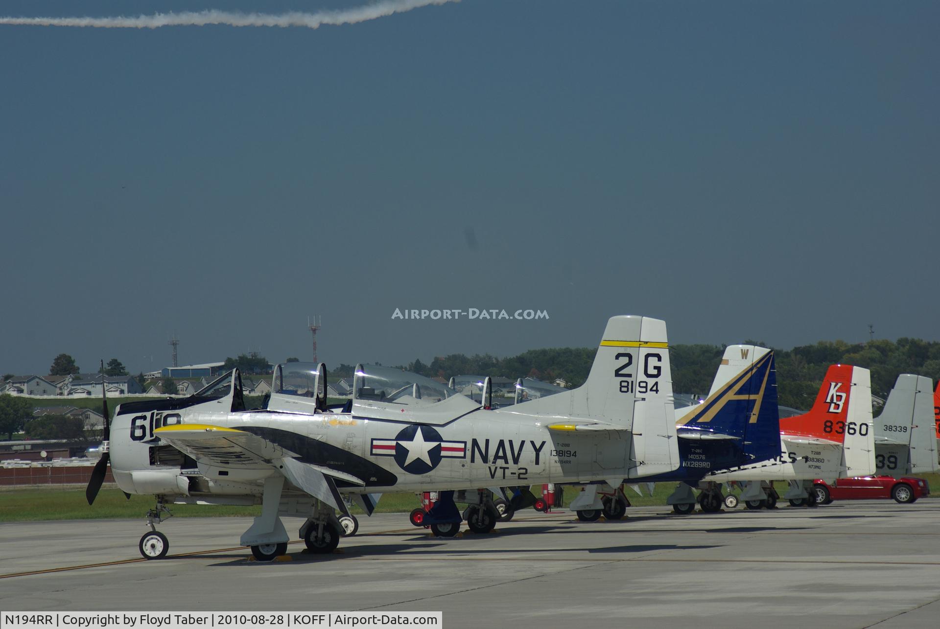 N194RR, North American T-28B Trojan C/N 200-265 (138194), Sitting at the airshow
