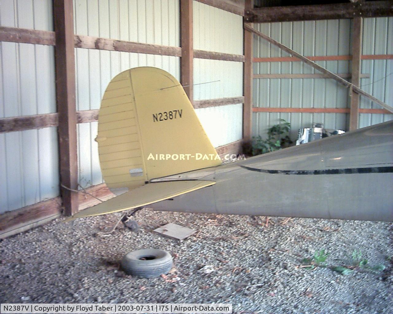 N2387V, 1948 Cessna 140 C/N 14626, in the hangar