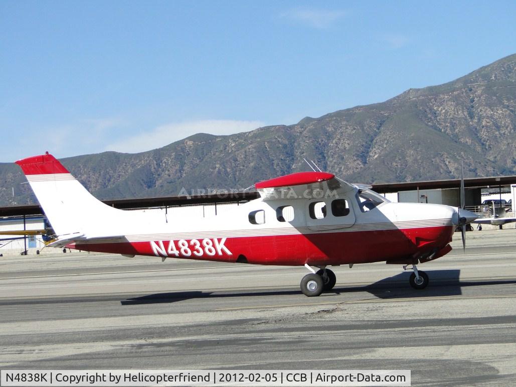 N4838K, 1979 Cessna P210N Pressurised Centurion C/N P21000341, Taxxing to hanger after landing on runway 6