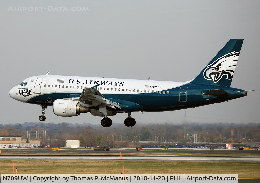 N709UW, 1999 Airbus A319-112 C/N 0997, US Airways logojet 