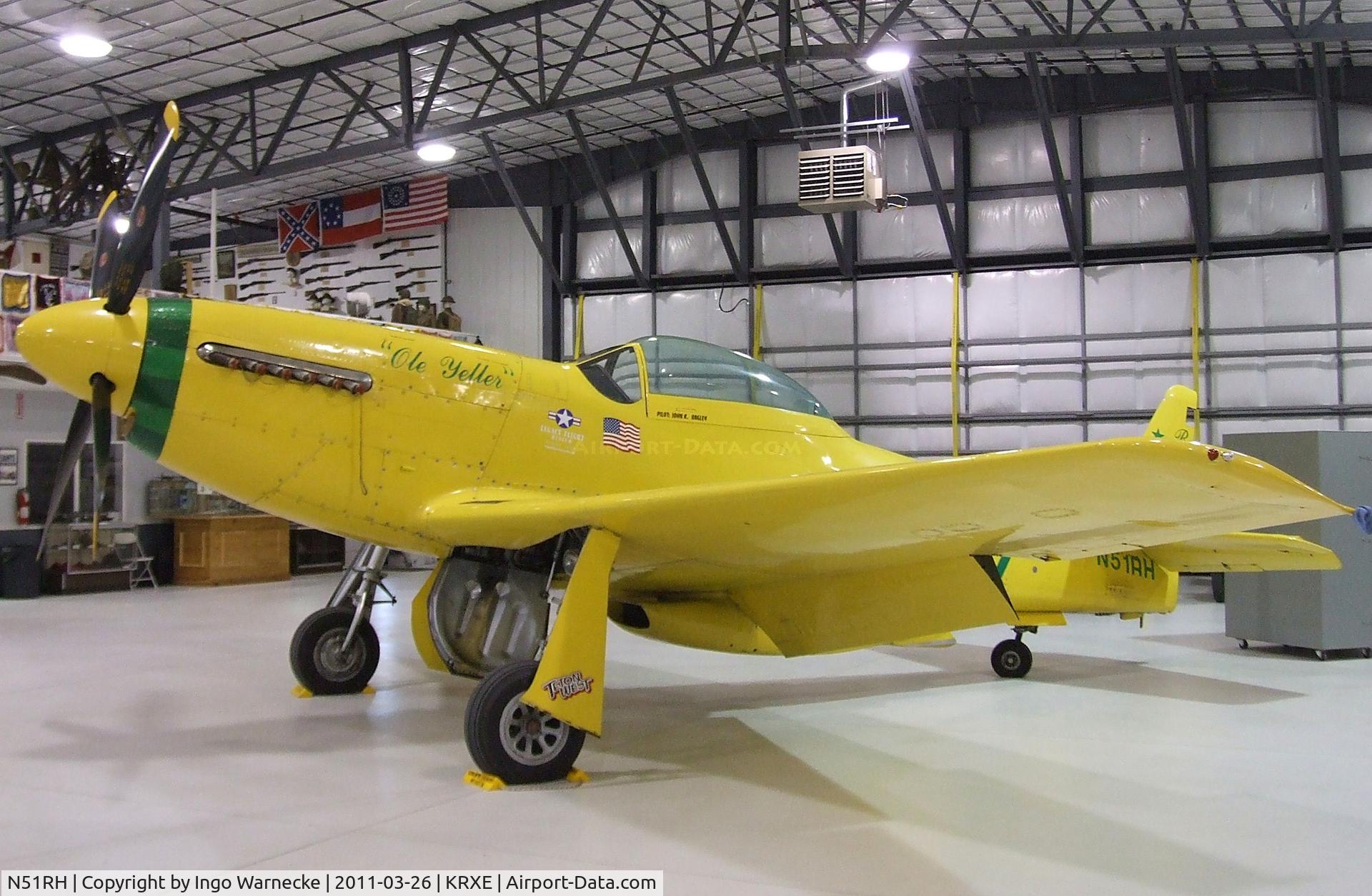 N51RH, North American P-51D Mustang C/N 44-74739, North American P-51D Mustang 'Ole Yeller' at the Legacy Flight Museum, Rexburg ID