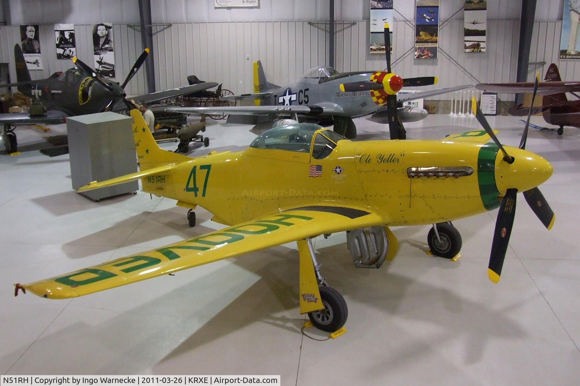 N51RH, North American P-51D Mustang C/N 44-74739, North American P-51D Mustang 'Ole Yeller' at the Legacy Flight Museum, Rexburg ID