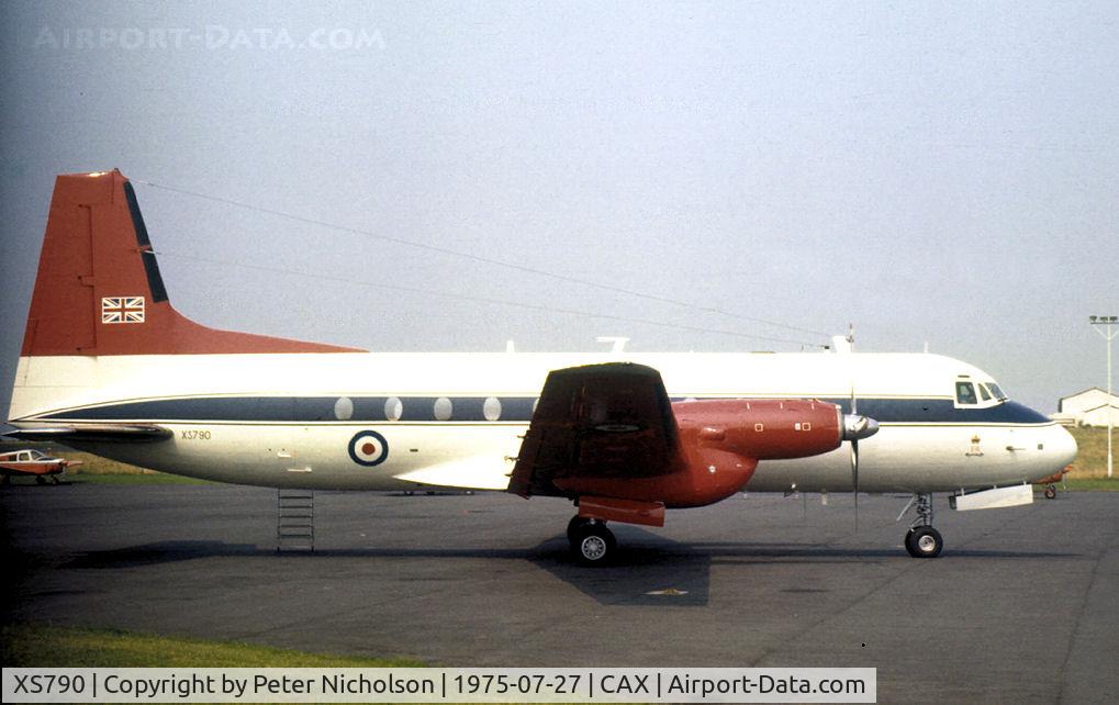 XS790, 1964 Hawker Siddeley Andover CC.2 C/N 1562, Andover CC.2 of the Queen's Flight based at RAF Northolt on a visit to Carlisle in the Summer of 1975.