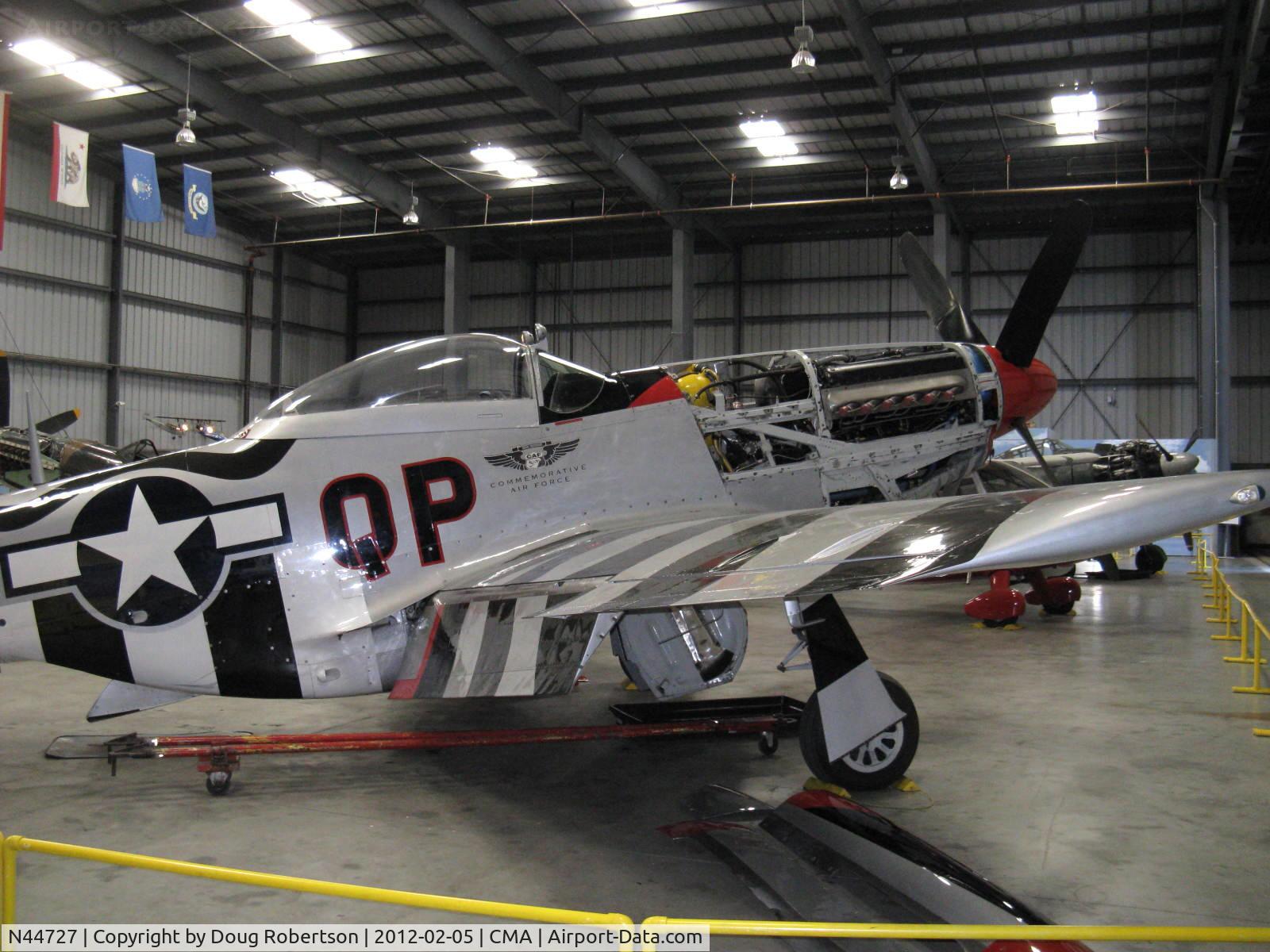 N44727, 1944 North American P-51D Mustang C/N 122-39198, 1944 North American/Aero Classics P-51D MUSTANG 'MAN-O-WAR', Packard-Rolls V-1650-3 MERLIN 1,695 Hp. Limited class, at CAF Museum