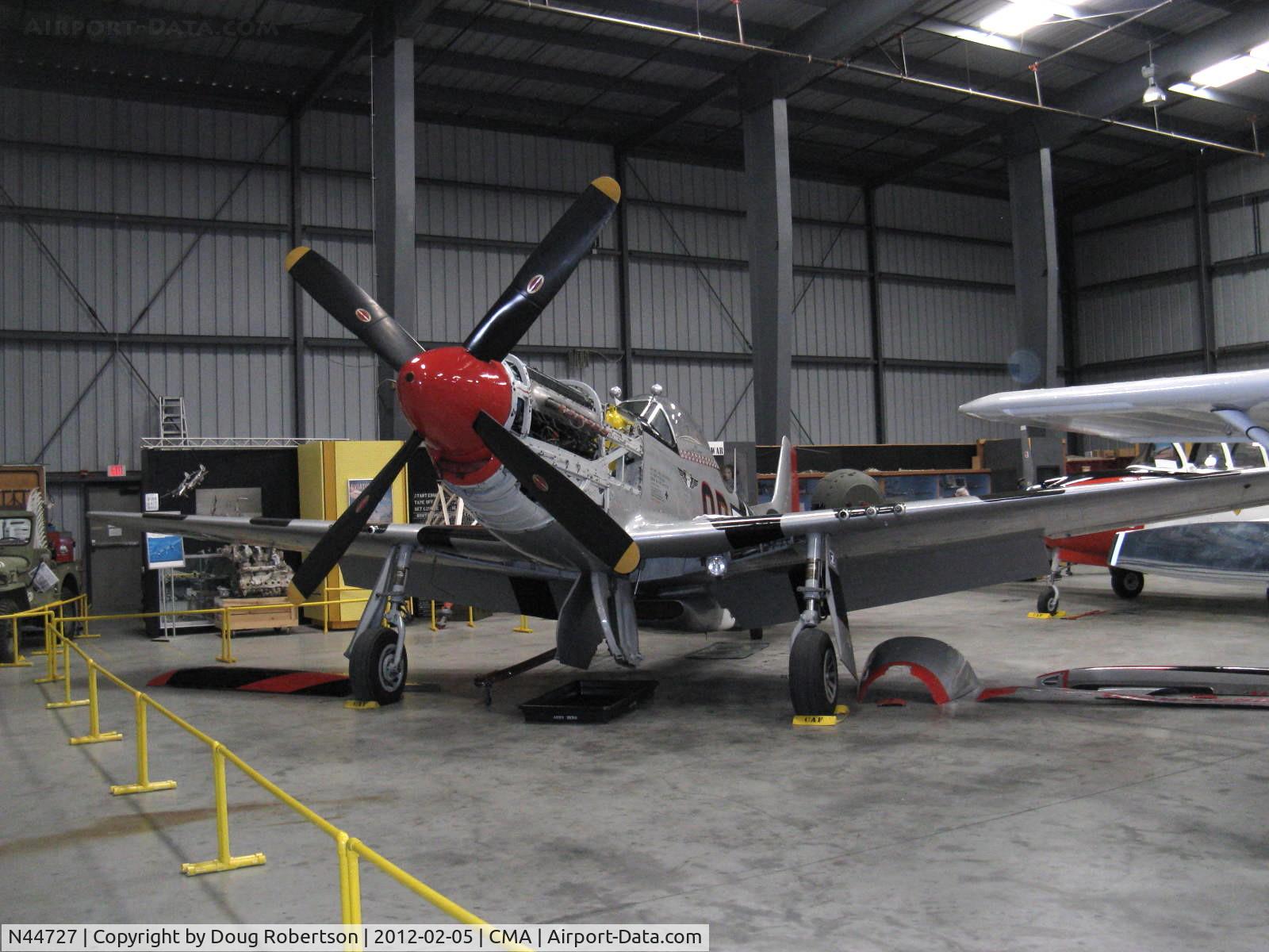N44727, 1944 North American P-51D Mustang C/N 122-39198, 1944 North American/Aero Classics P-51D MUSTANG 'MAN-O-WAR', Packard Rolls V-1650-3 MERLIN 1,695 Hp, at CAF Museum