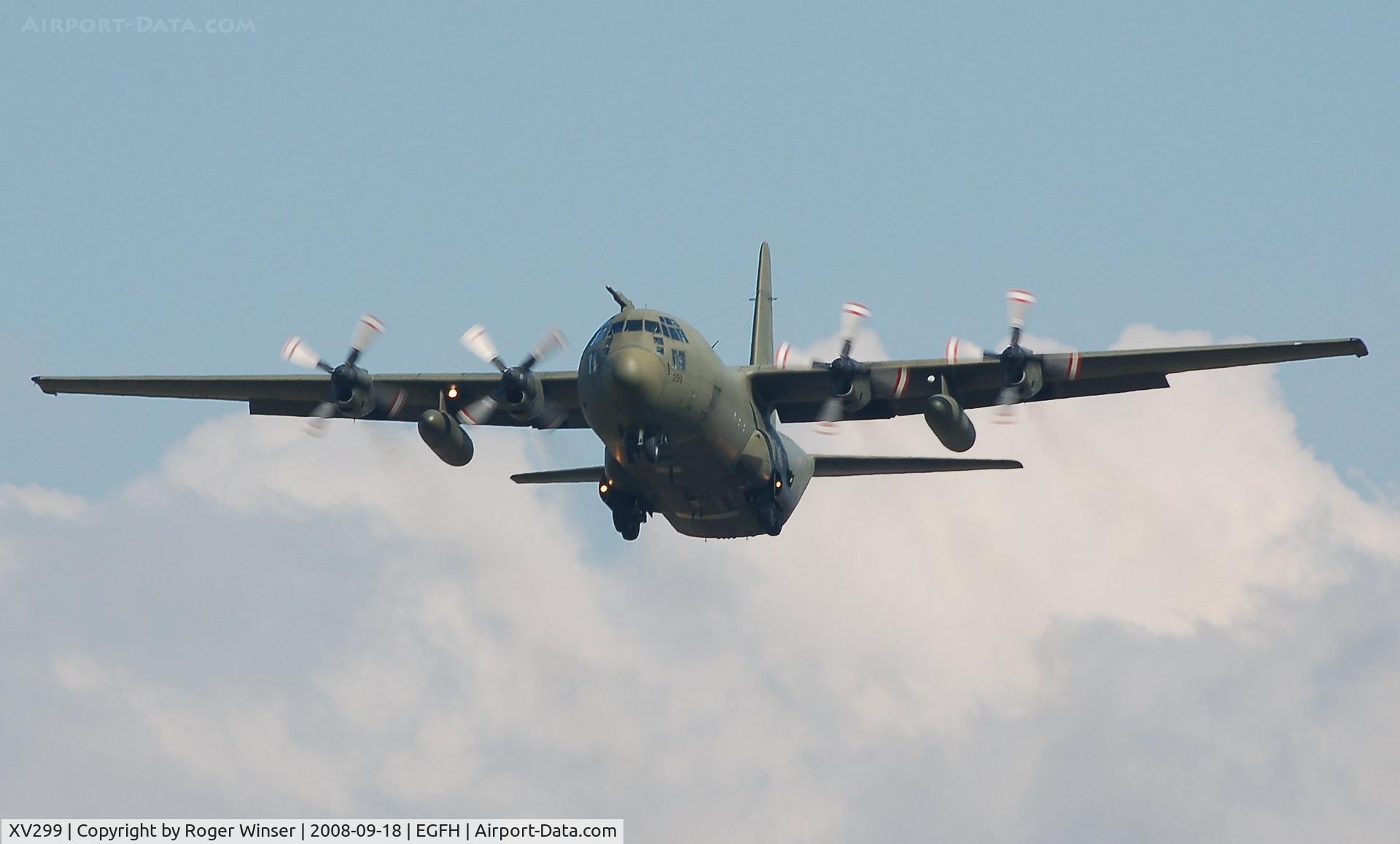 XV299, Lockheed C-130K Hercules C.3 C/N 382-4266, Low pass over Runway 22 by RAF LTW Hercules C.3P. Scraped 6th December 2011.