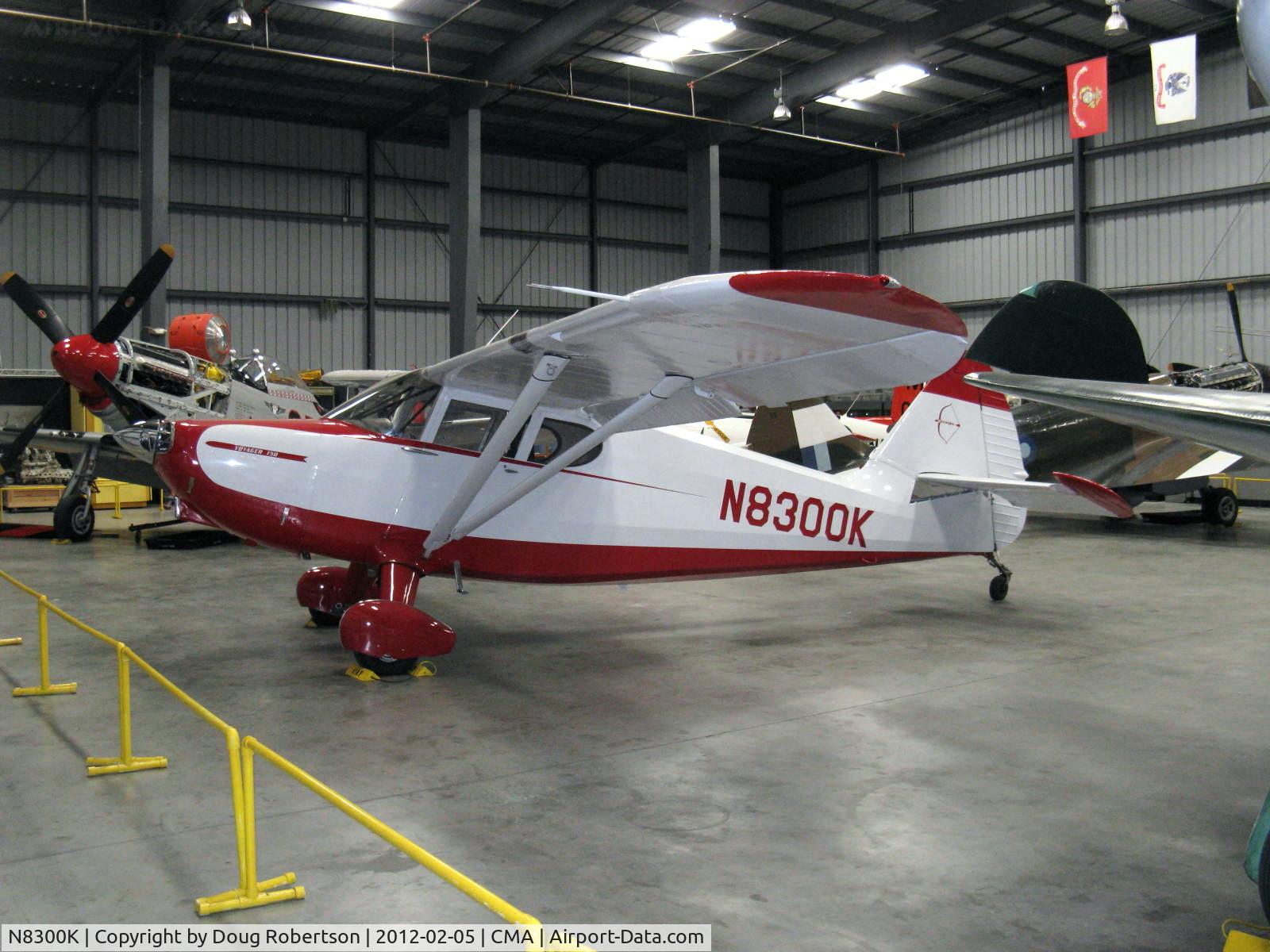 N8300K, Stinson 108-1 Voyager C/N 108-1300, Stinson 108-1 Voyager, Franklin 6A4150-B3 150 Hp, at CAF Museum
