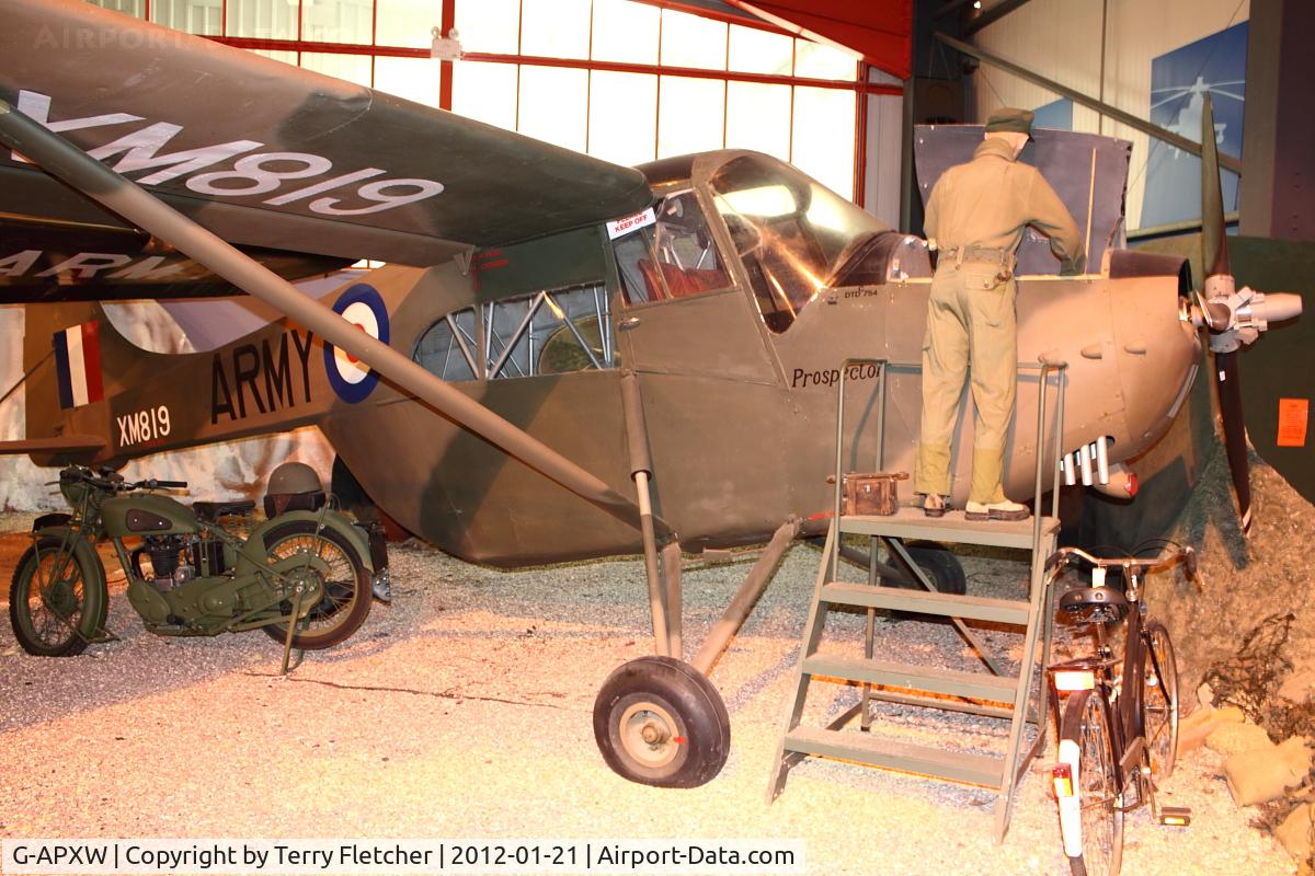 G-APXW, 1958 Edgar Percival EP-9 Prospector C/N 43, 1958 Lancashire Aircraft Company Prospector E.P.9, c/n: 43 at Army Flying Museum , Middle Wallop