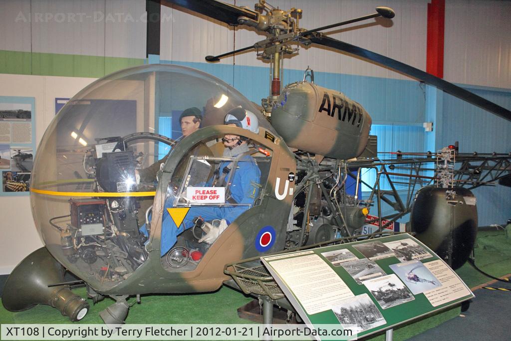 XT108, 1965 Westland Sioux AH.1 C/N 1571, Westland Sioux AH1, c/n: 1571 at Army Flying Museum at Middle Wallop