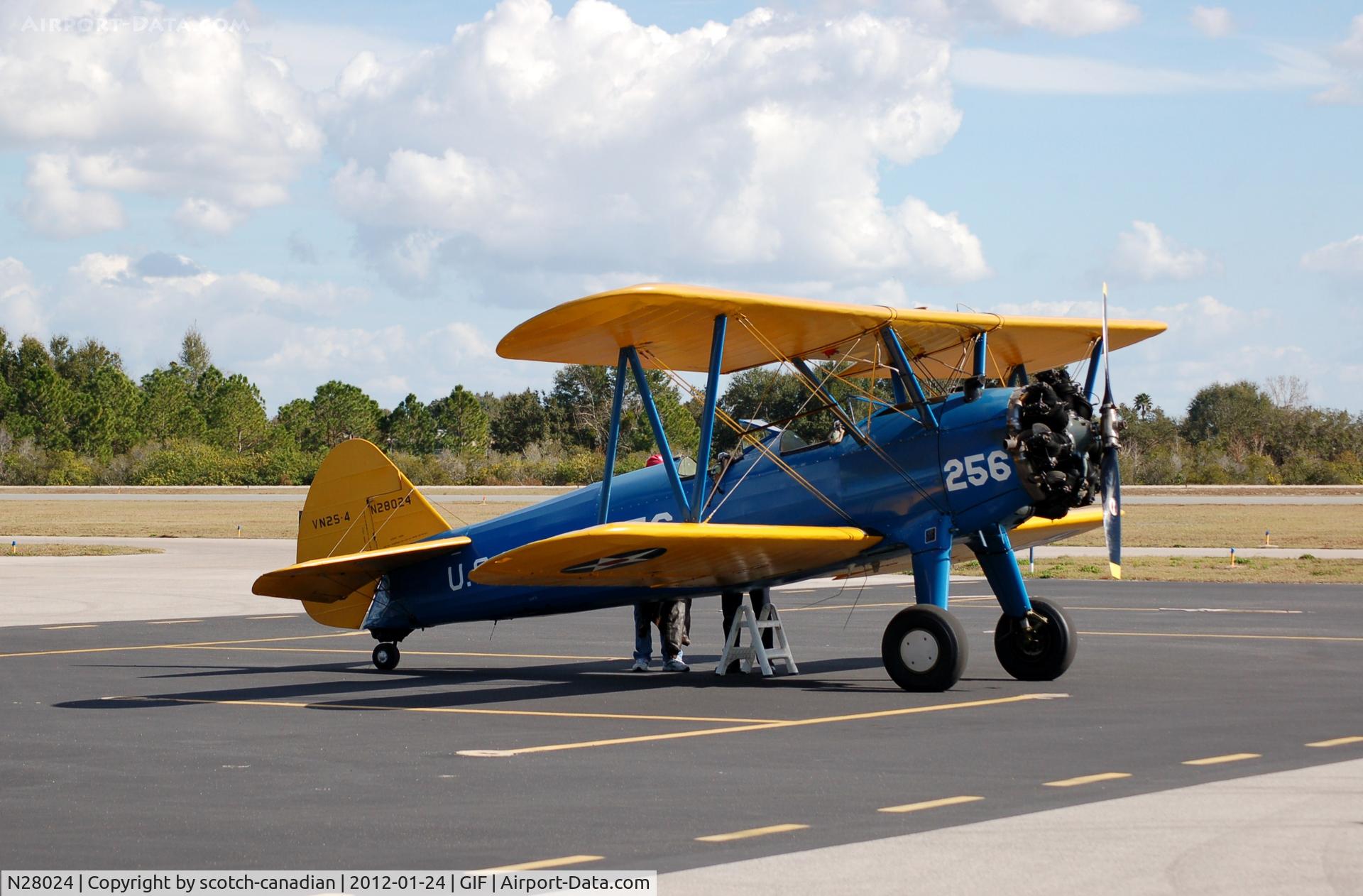 N28024, 1945 Boeing A75N1(PT17) C/N 75-2799, 1945 Boeing A75N1 (PT-17) N28024 at Gilbert Airport, Winter Haven, FL