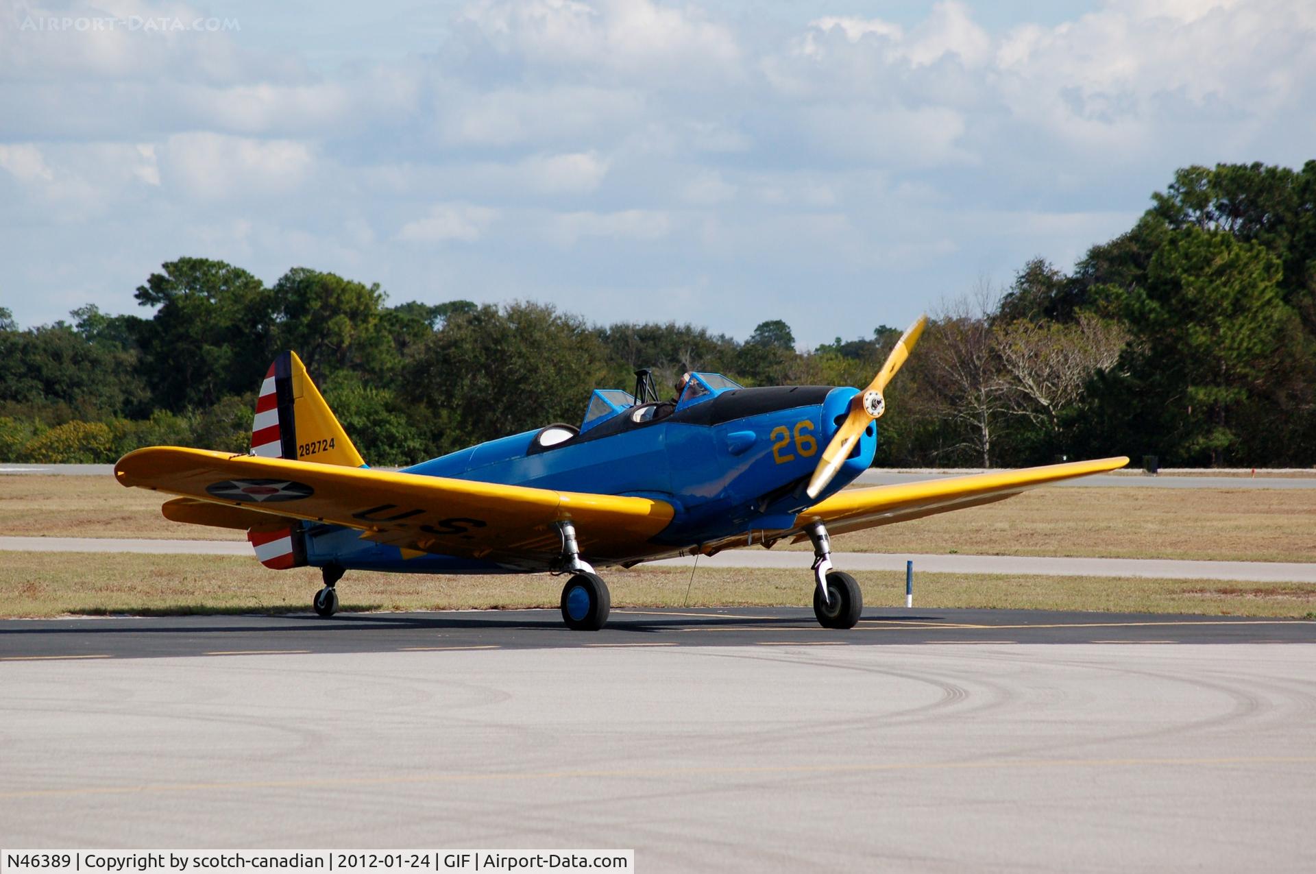N46389, 1943 Fairchild M-62A-3 Cornell II C/N T43-5311, 1943 Fairchild M-62A-3 (PT-19B) N46389 at Gilbert Airport, Winter Haven, FL 