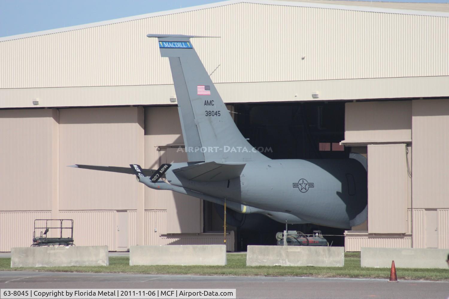 63-8045, 1963 Boeing KC-135R Stratotanker C/N 18662, KC-135 tail