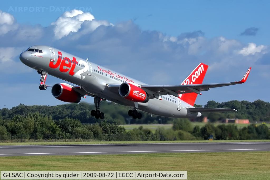 G-LSAC, 1992 Boeing 757-23A C/N 25488, Jet 2 off to the sun!!
