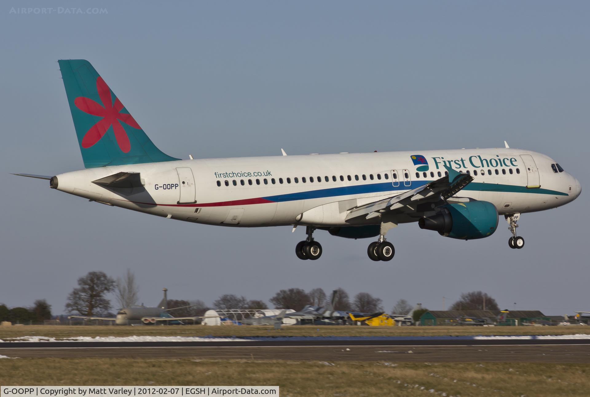 G-OOPP, 2001 Airbus A320-214 C/N 1571, Arriving at EGSH for spray into Monarch C/S (To become G-OZBW )