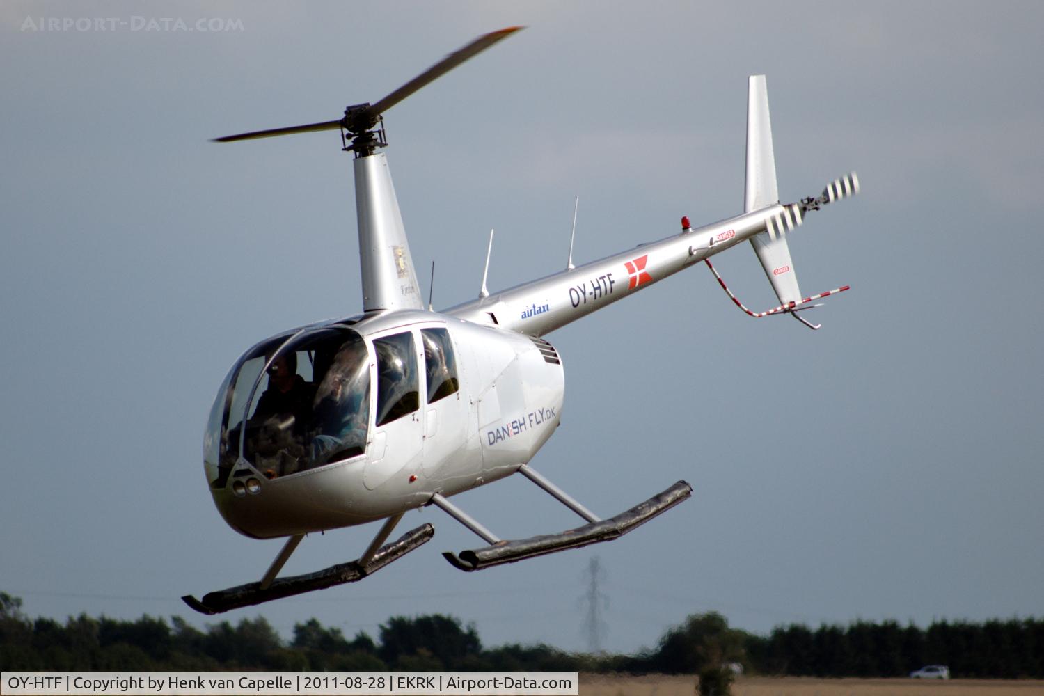 OY-HTF, 2006 Robinson R44 Clipper II C/N 11454, Robinson R44 II flying at Roskilde airport, Denmark.