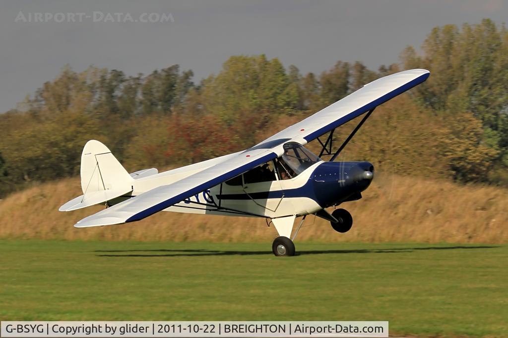 G-BSYG, 1947 Piper PA-12 Super Cruiser C/N 12-2106, Solving the fierce crosswind conundrum on the day!!!  