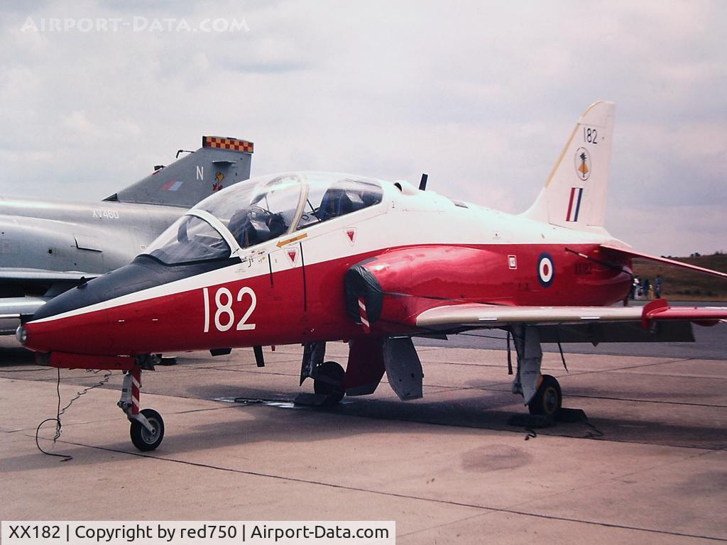 XX182, 1977 Hawker Siddeley Hawk T.1 C/N 029/312029, Photograph by Edwin van Opstal with permission. Scanned from a color slide.