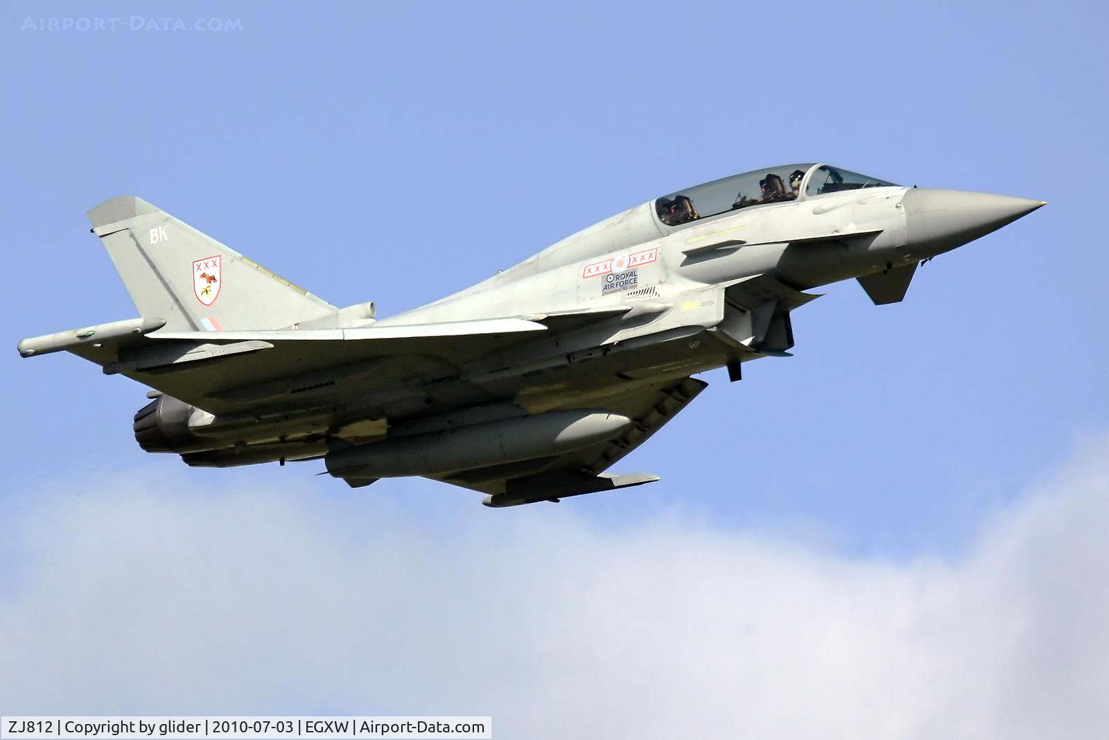 ZJ812, 2005 Eurofighter EF-2000 Typhoon T3 C/N 0085/BT013, Sedate flypast