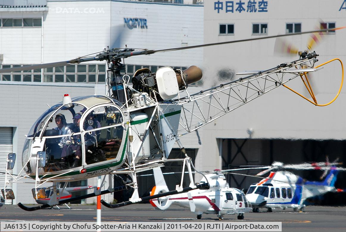 JA6135, 1993 Aérospatiale SA-315B Lama C/N 2252, NikonD70+AMRON AF 200-500mm F/5-6.3 LD IF