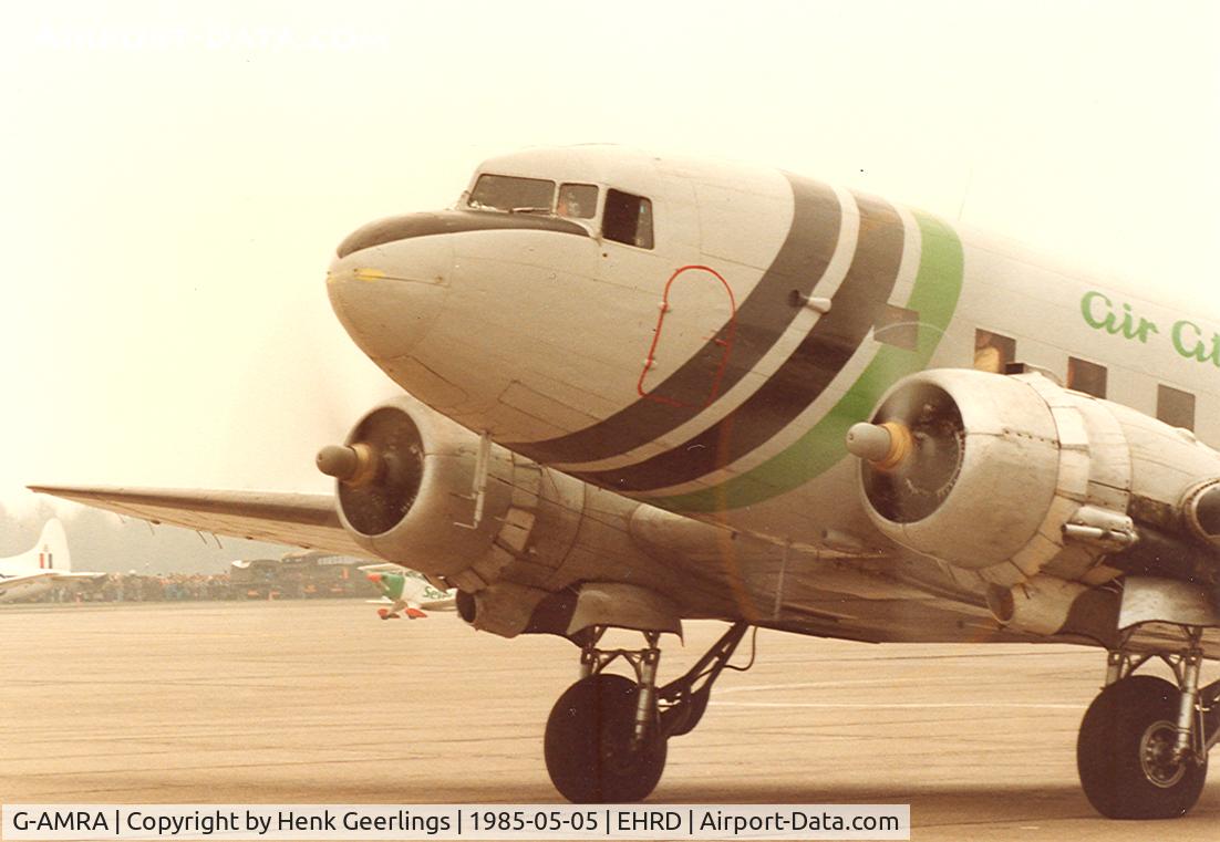 G-AMRA, 1944 Douglas DC-3C (C-47B-15-DK) C/N 15290, Rotterdam Airport. 
Sightseeing Flights by G-AMRA