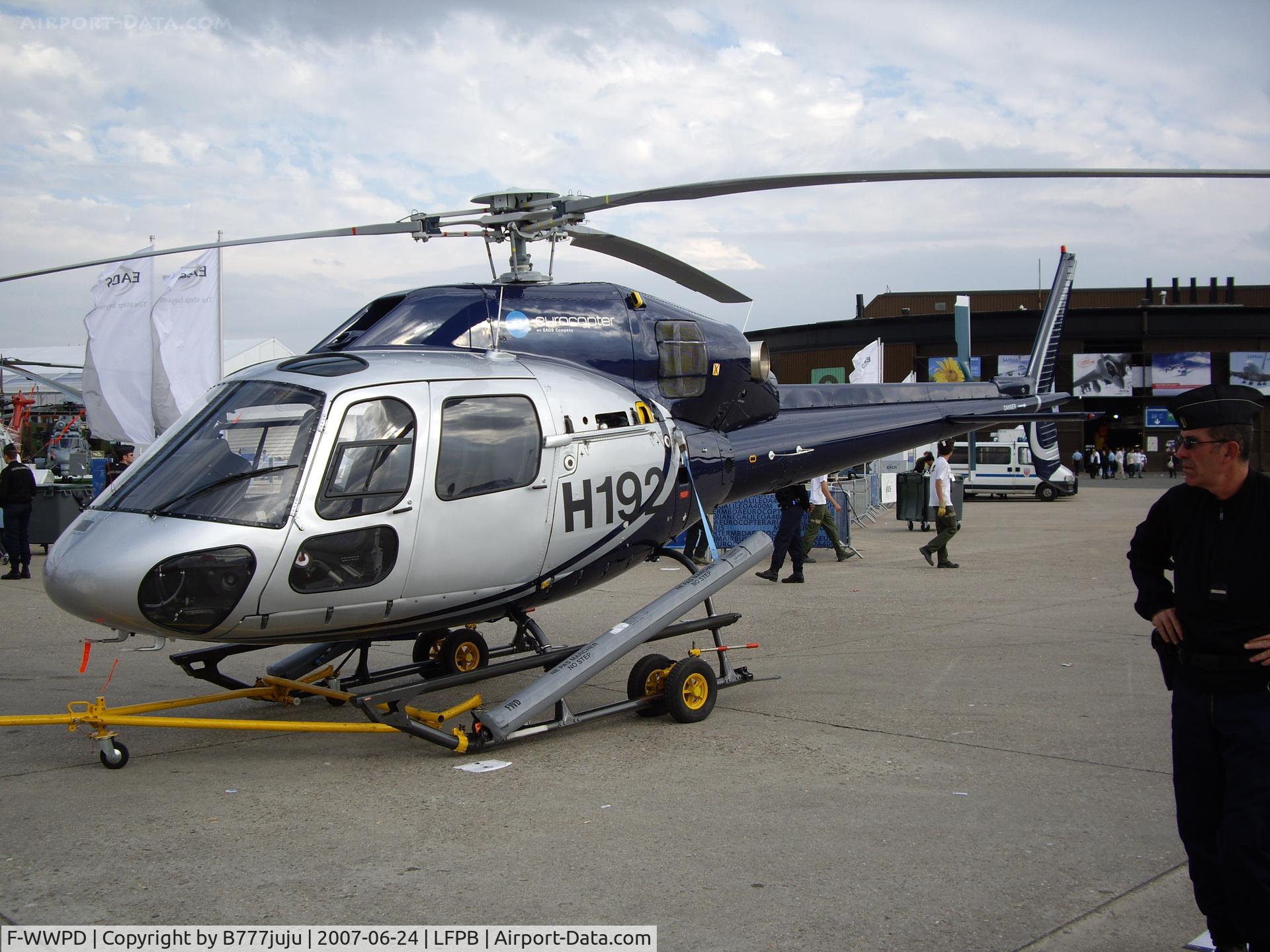 F-WWPD, 2007 Eurocopter AS-355NP Ecureuil 2 C/N 5747, on display at SIAE 2007
