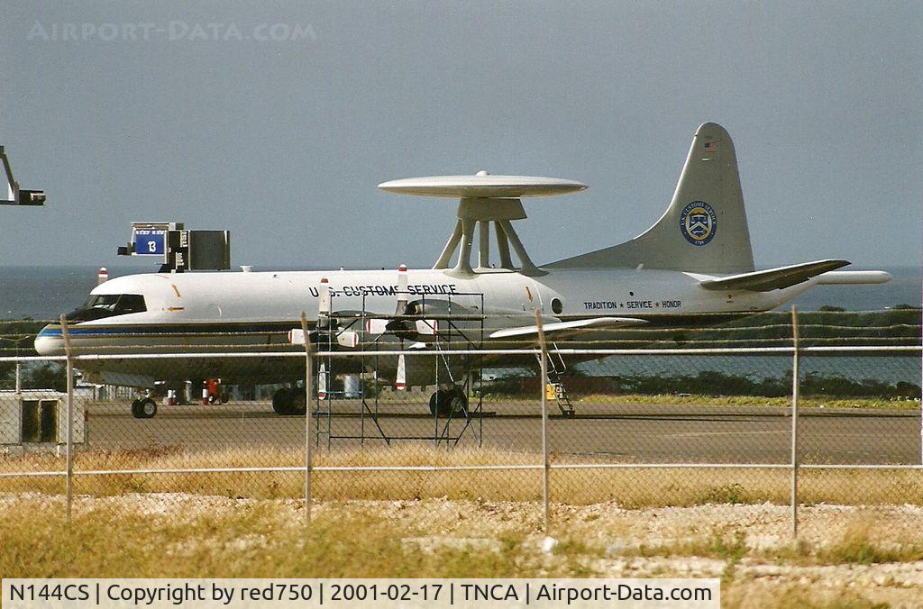 N144CS, Lockheed P-3 AEW&C C/N 185-5242, Photograph by Edwin van Opstal with permission. Scanned from a color print.