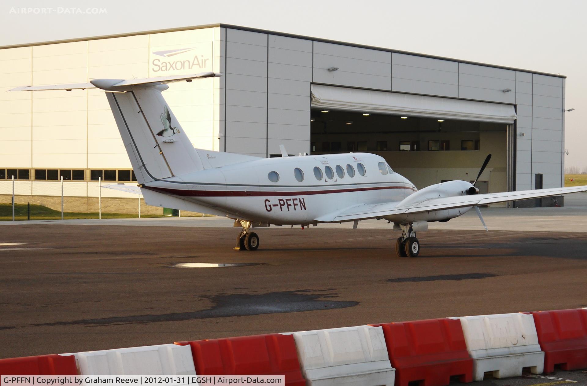 G-PFFN, 1979 Beech 200 Super King Air C/N BB-456, Parked at Norwich.