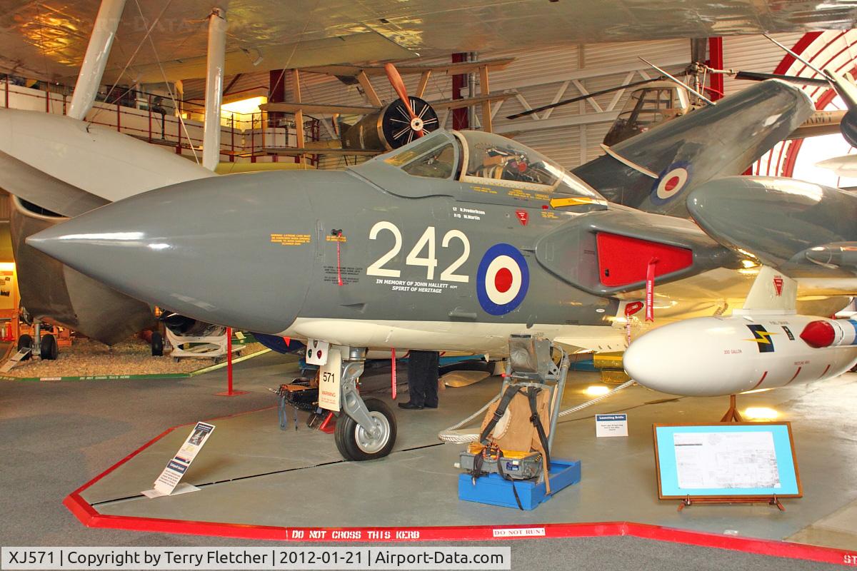 XJ571, 1960 De Havilland DH-110 Sea Vixen FAW.2 C/N 10053, XJ571 (R-242), 1960 De Havilland DH-110 Sea Vixen FAW.2, c/n: 10053 at Solent Sky Museum at Southampton