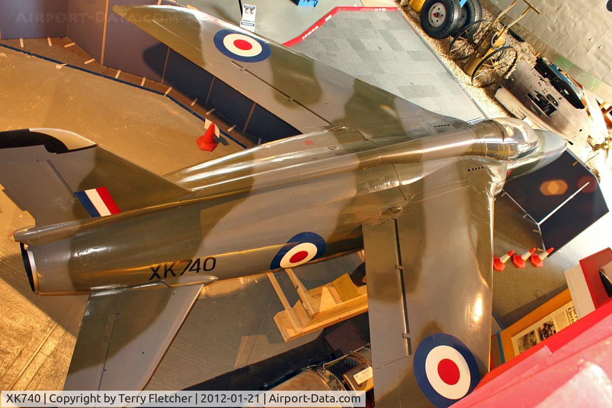 XK740, 1957 Folland Gnat F.1 (Fo-141) C/N FL4, Folland Gnat F1 (Fo-141), c/n: FL4 at Solent Sky Museum at Southampton