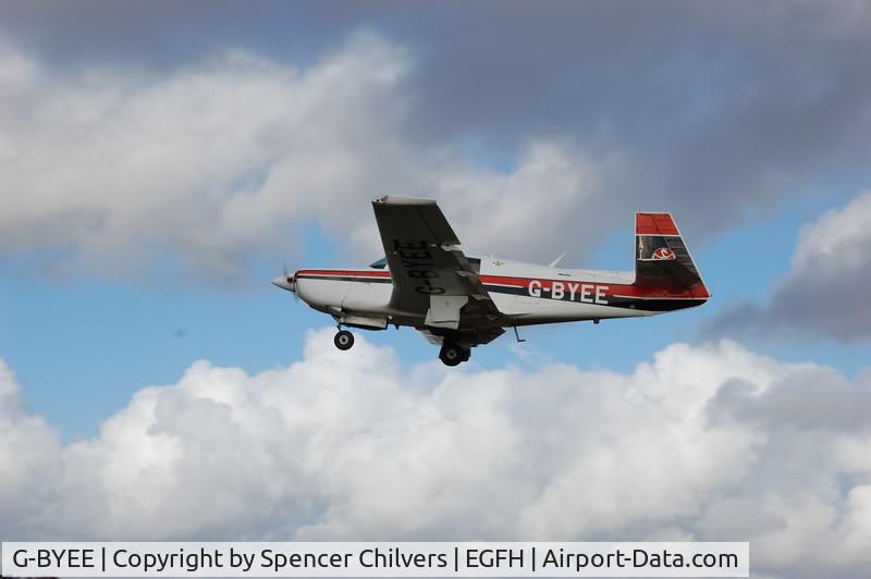 G-BYEE, 1980 Mooney M20K C/N 25-0282, G-BYEE Finals 28 From EGBW Side on