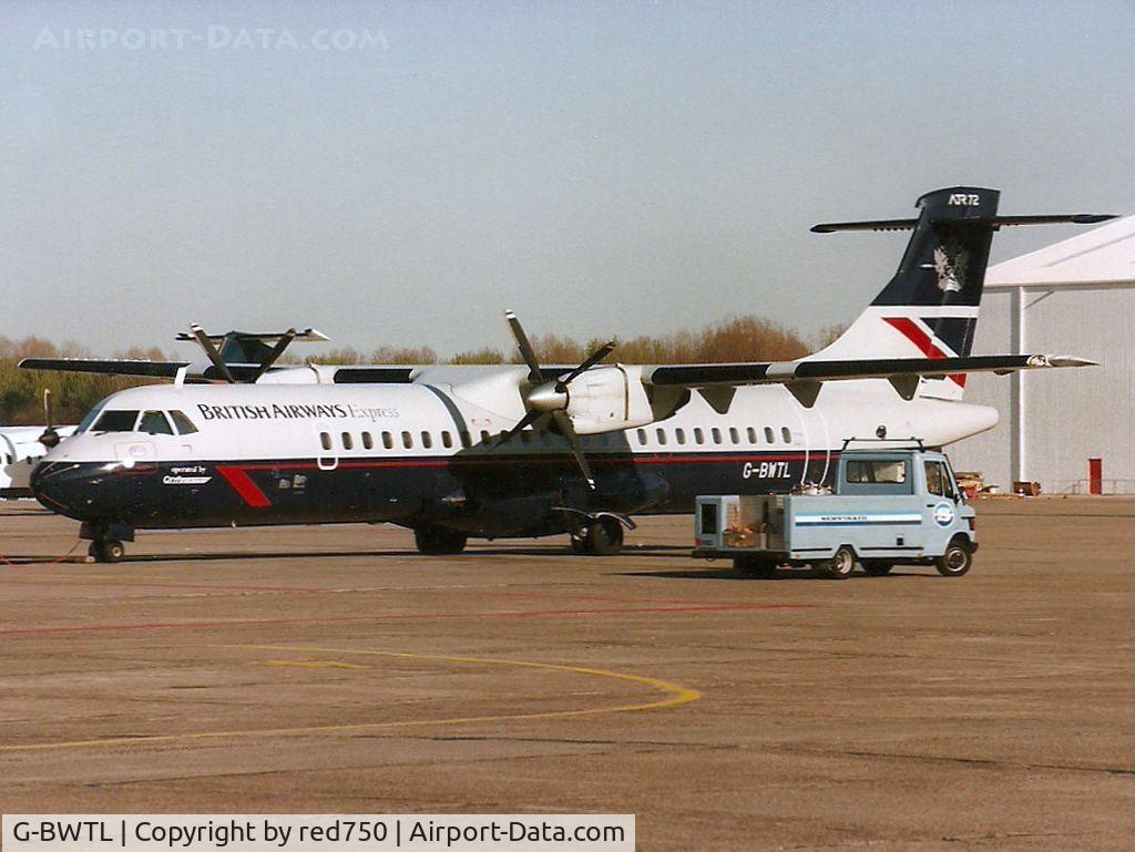 G-BWTL, 1995 ATR 72-202 C/N 441, Photograph by Edwin van Opstal with permission. Scanned from a color print.