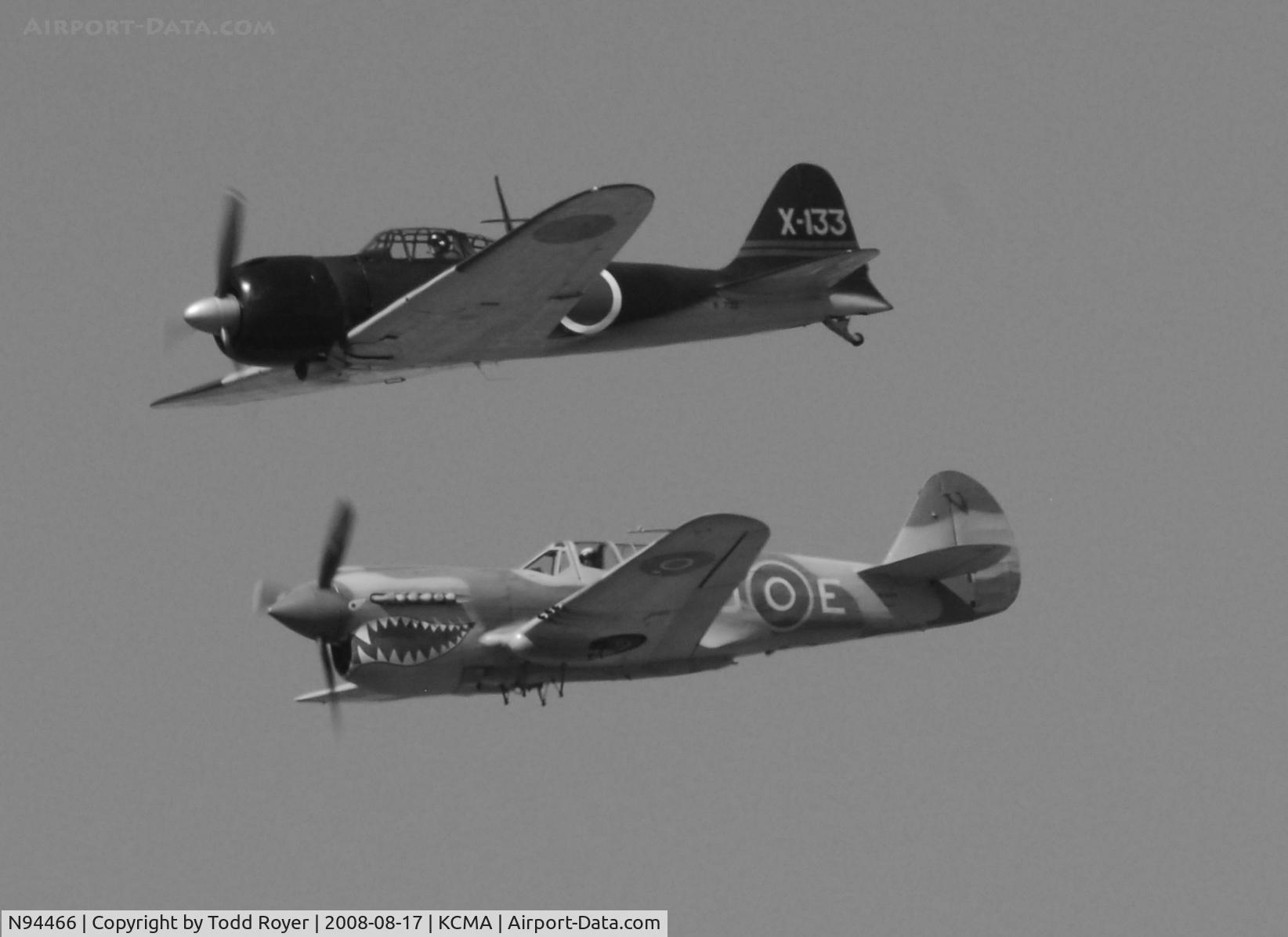 N94466, 1942 Curtiss P-40E C/N AK-899, Camarillo Airshow 2008 (with NX712Z)