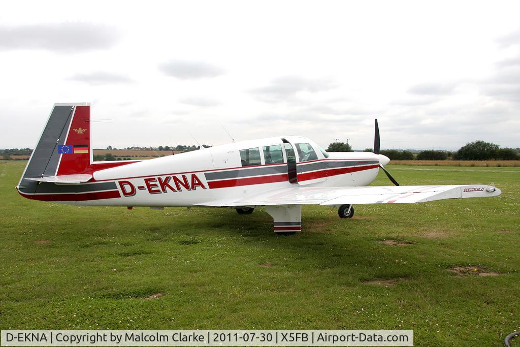 D-EKNA, 1967 Mooney M20F Executive C/N 670297, Mooney M20F Executive, Fishburn Airfield, July 2011.