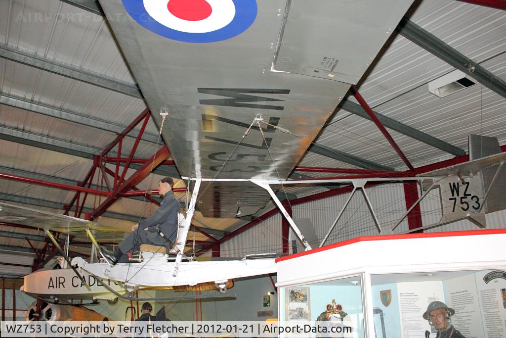 WZ753, Slingsby T-38 Grasshopper TX.1 C/N 749, Slingsby Aircraft Co Ltd Grasshopper TX1, c/n: 749
at Solent Sky Museum , Southampton