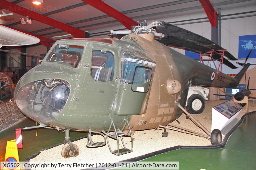 XG502, Bristol 171 Sycamore HR.14 C/N 13247, Bristol 171 Sycamore HR.14, c/n: 13247 preserved at Army Flying Museum , Middle Wallop