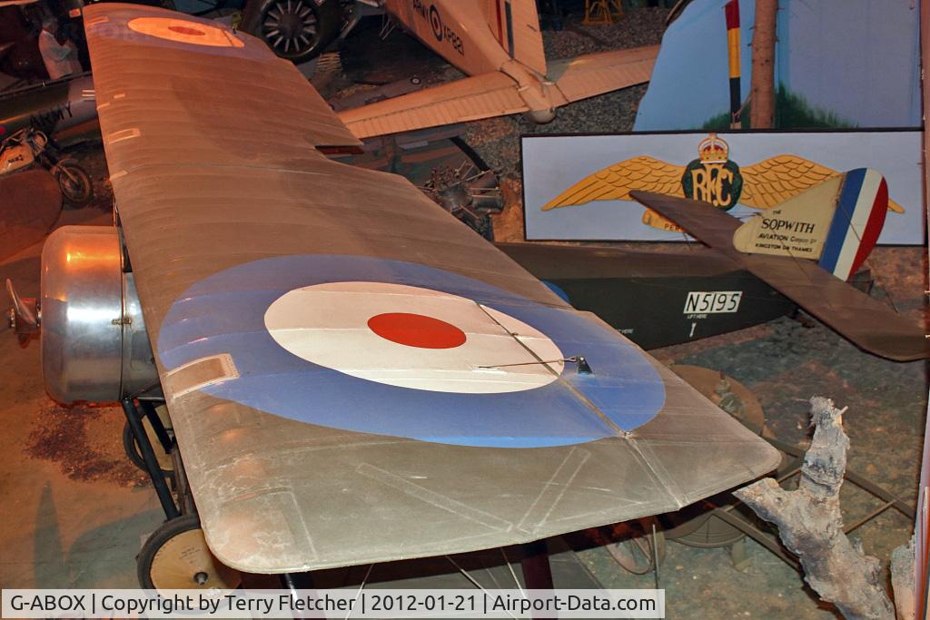 G-ABOX, 1916 Sopwith Pup C/N Not found G-ABOX, 1916 Sopwith PUP, c/n: N5195 at Army Flying Museum at Middle Wallop