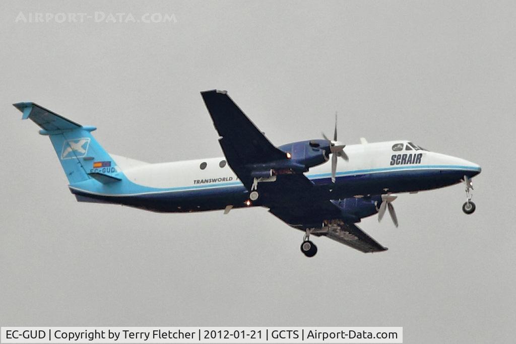 EC-GUD, 1991 Beech 1900C-1 C/N UC-156, Serair's 1991 Beech 1900C, c/n: UC-156 on approach to Tenerife South