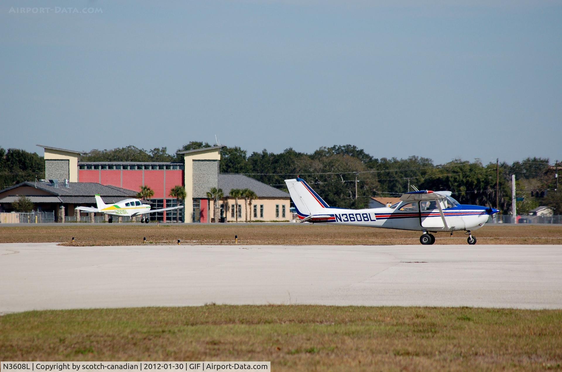 N3608L, 1966 Cessna 172G C/N 17253777, Cessna 172G N3608L and 1977 Beech C23 Sundowner N2215L at Gilbert Airport, Winter Haven, FL