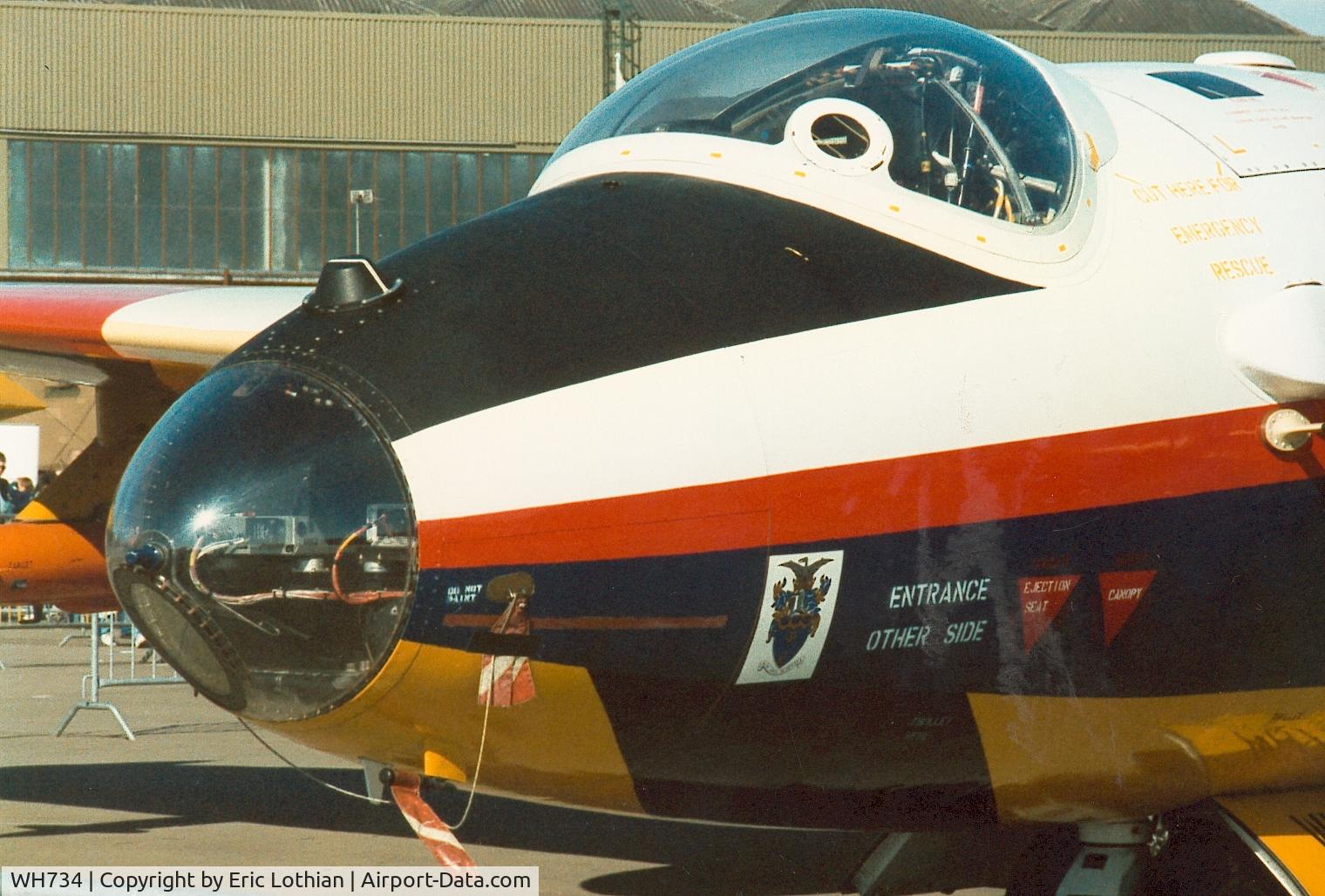 WH734, English Electric Canberra B(TT).2 C/N EEP71214, Taken at Leuchars many years ago and posted on Flickr.

Someone added a comment saying it was WH734.