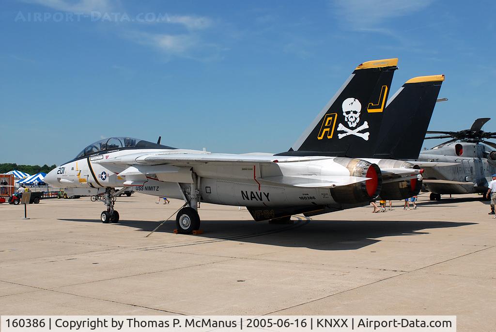 160386, Grumman F-14A Tomcat C/N 242, A/C was restored displaying the markings of VF-84, and displayed at NAS Willow Grove, PA.