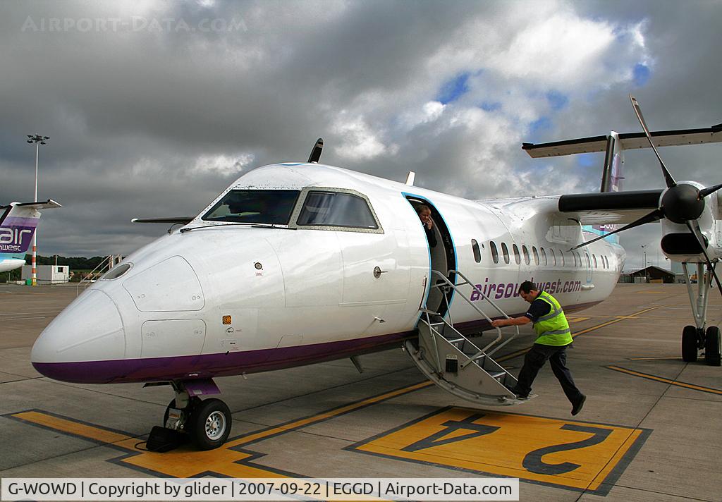 G-WOWD, 1991 De Havilland Canada DHC-8-311 Dash 8 C/N 286, Shortly after a pretty firm arrival at Bristol!!