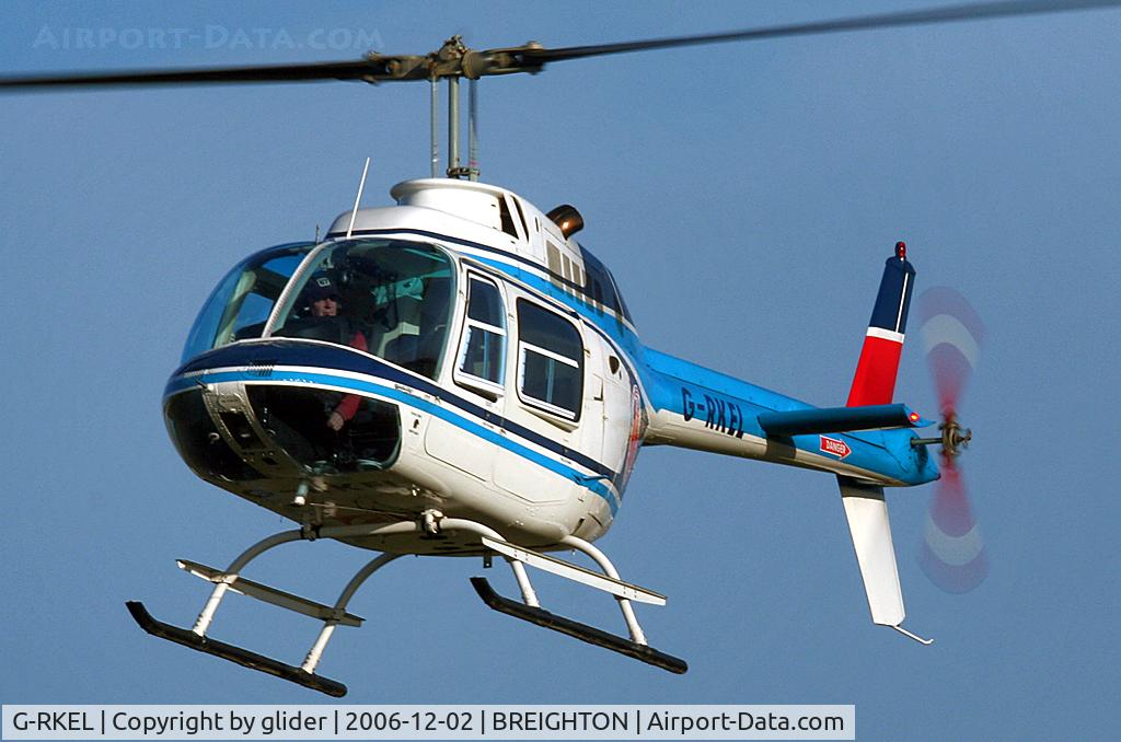 G-RKEL, 1981 Agusta AB-206B JetRanger II C/N 8617, Heading for the refuelling area!