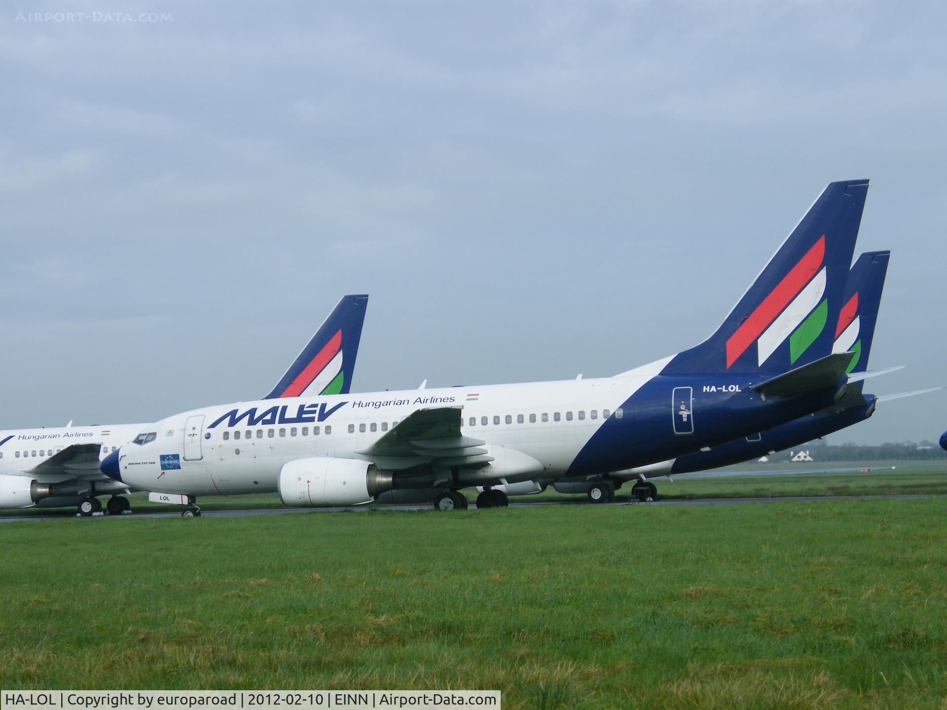 HA-LOL, 2004 Boeing 737-7Q8 C/N 29352, HA LOL AT SHANNON 10 FEB 2012