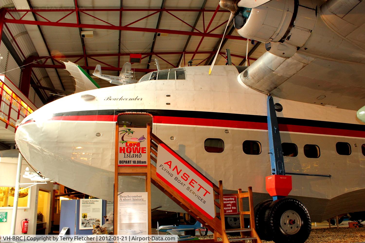 VH-BRC, 1943 Short S.25 Sandringham 4 C/N SH.55C, VH-BRC (Beachcomber), 1943 Short S-25 Sandringham 4, c/n: SH55C at Solent Sky Museum at Southampton