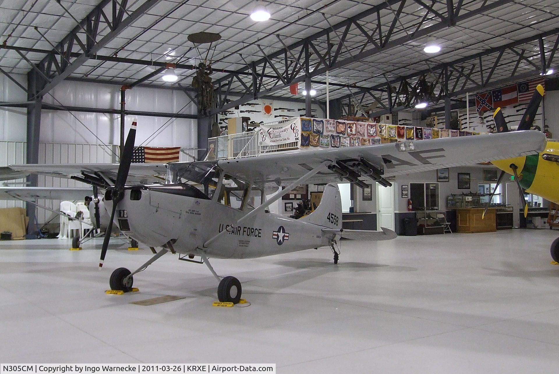 N305CM, 1957 Cessna 305C (0-1E) C/N 24558, Cessna 305C (O-1E Bird Dog) at the Legacy Flight Museum, Rexburg ID