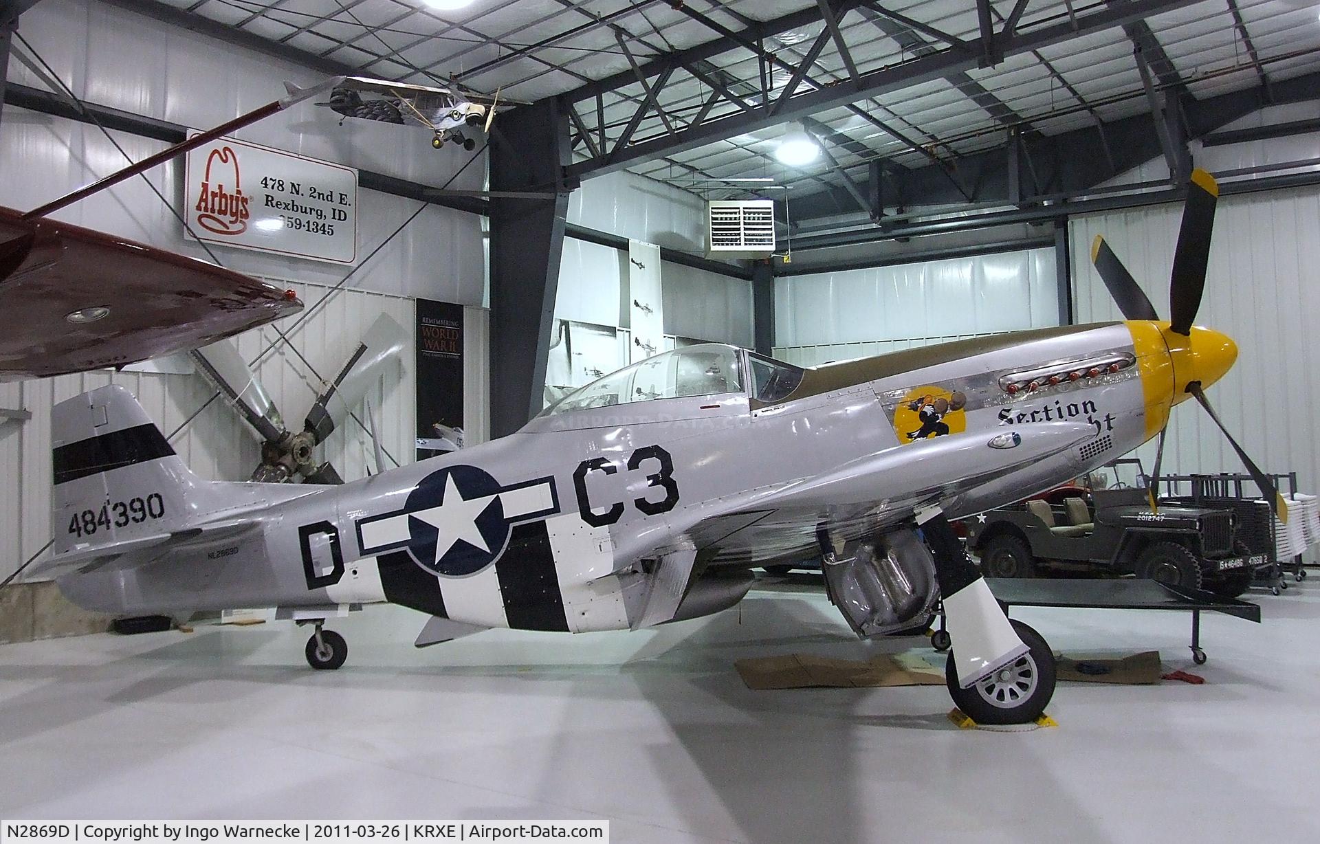 N2869D, 1944 North American P-51D Mustang C/N 124-44246 (44-84390), North American P-51D Mustang at the Legacy Flight Museum, Rexburg ID